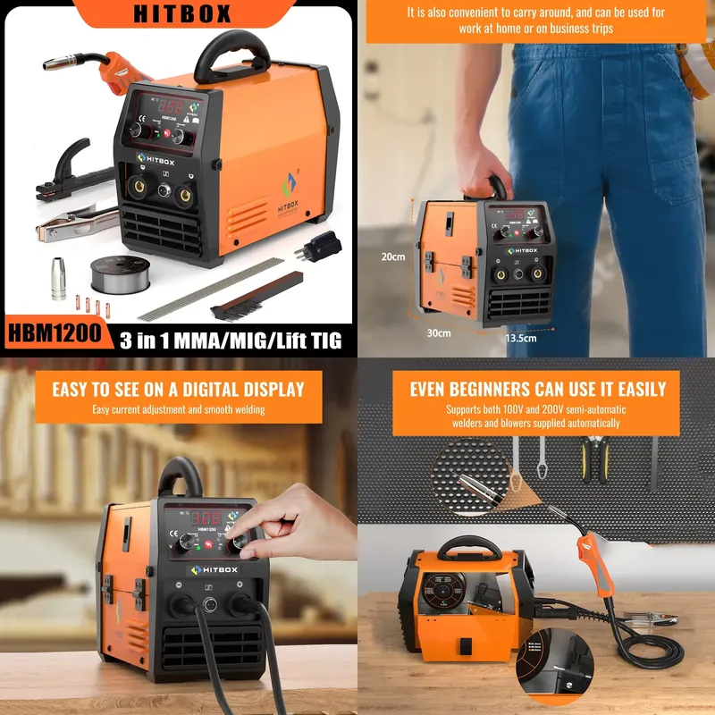 Tig Welder Machine - For MIG Welding Machine HBM1200 Semi-Automatic