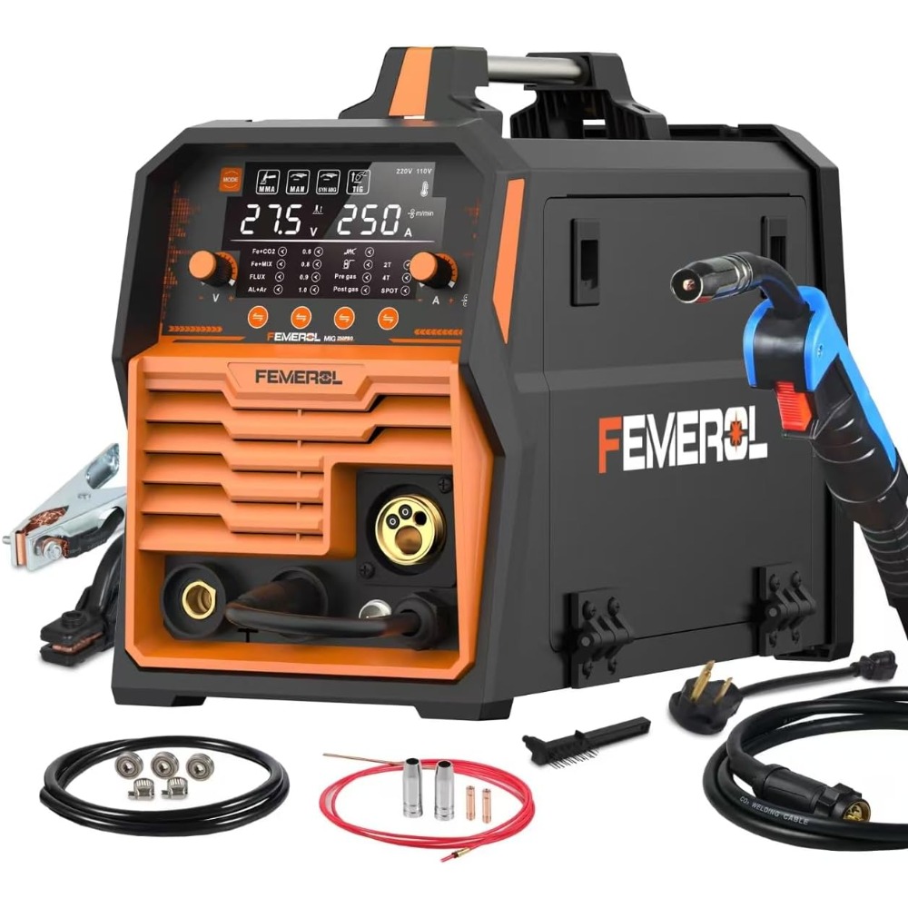 Tig Welder Machine - 250A MIG Welder,6 in 1 Gas