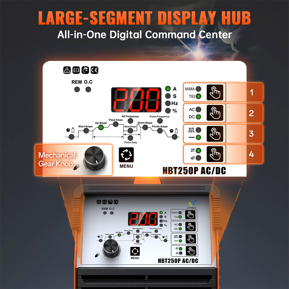 HITBOX 200A 6 in 1 HF TIG AC/D - огляд і ціна Tig Welder Machine