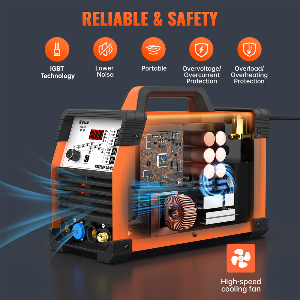 HITBOX 200A 6 in 1 HF TIG AC/D - огляд і ціна Tig Welder Machine