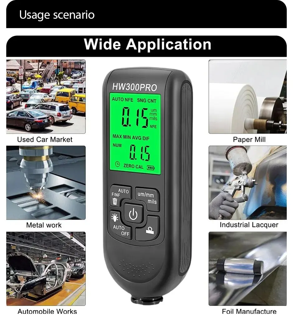 HW-300PRO Automatic Coating Th - огляд і ціна Paint Thickness Gauge