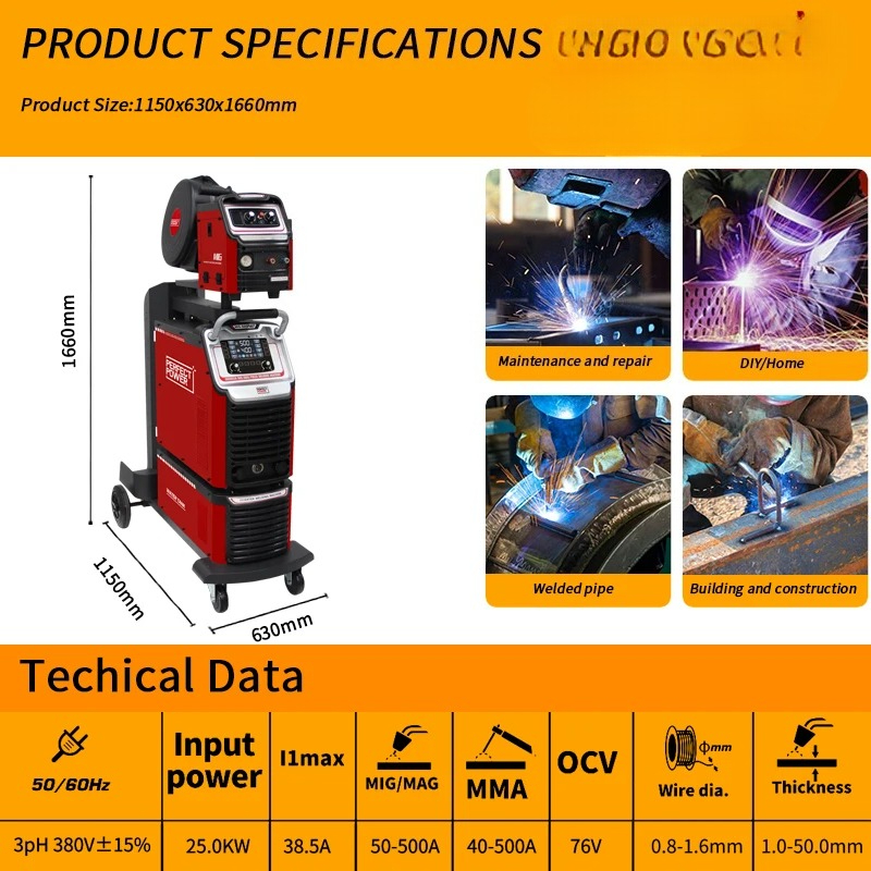 Industrial Double Pulsed 500am - огляд і ціна Tig Welder Machine