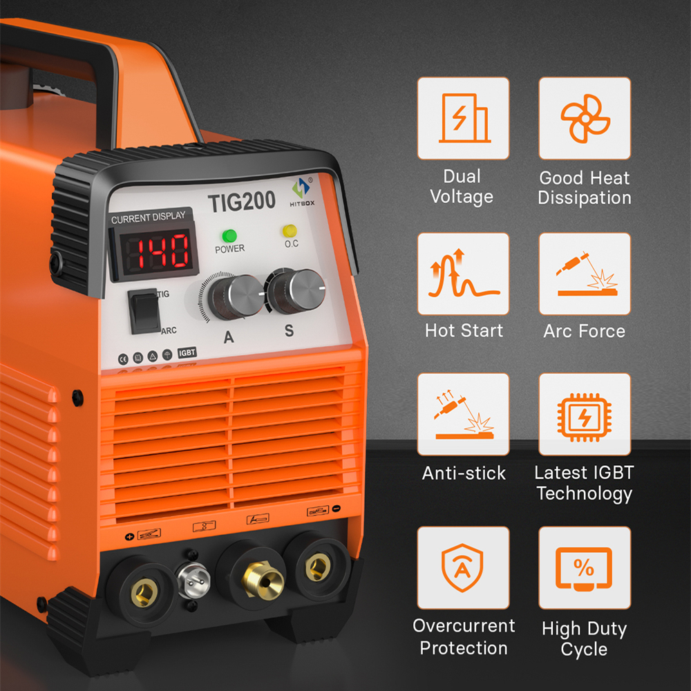 HITBOX TIG200 2 in 1 Welding M - огляд і ціна Tig Welder Machine